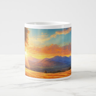 A Mug with refreshing sunrise picture