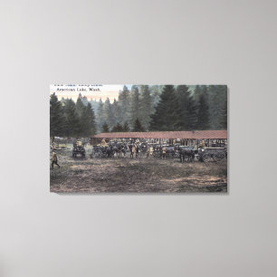 A Mule Team at Camp Lewis Canvas Print