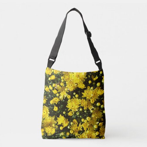 A Multitude of Yellow Mums Crossbody Bag