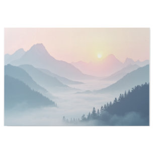 A mural of scenic mountain views gallery wrap