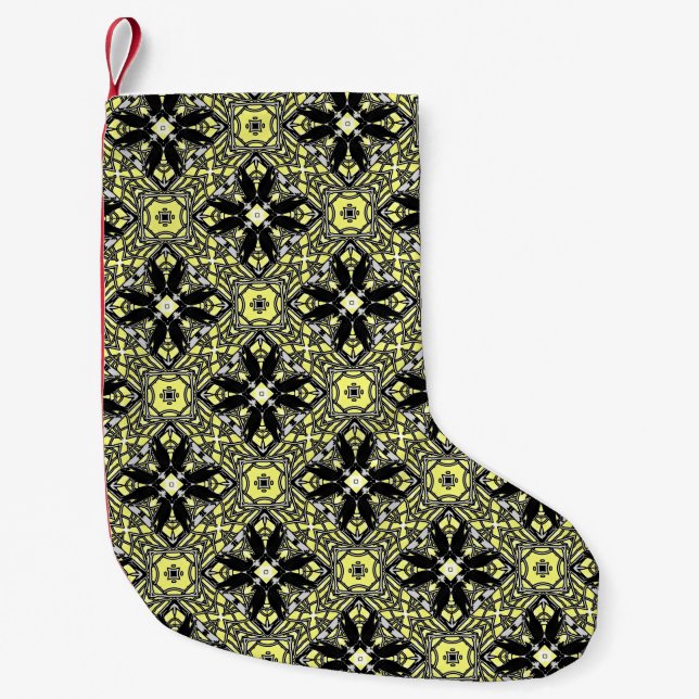 A Murder Of Crows Kaleidoscope Square Small Christmas Stocking (Front)