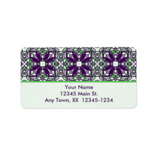 A Murder Of Crows Purple Kaleidoscope Square Label