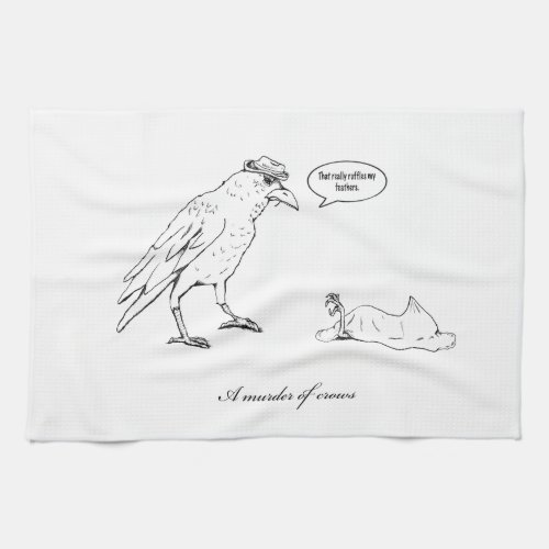 A murder of crows towel