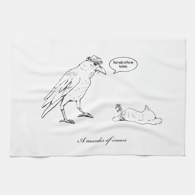 A murder of crows towel (Horizontal)