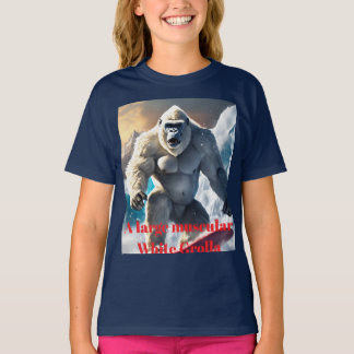 "A muscular white gorilla " designed T-Shirt