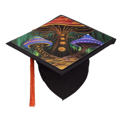 A Mushroom World Graduation Cap Topper