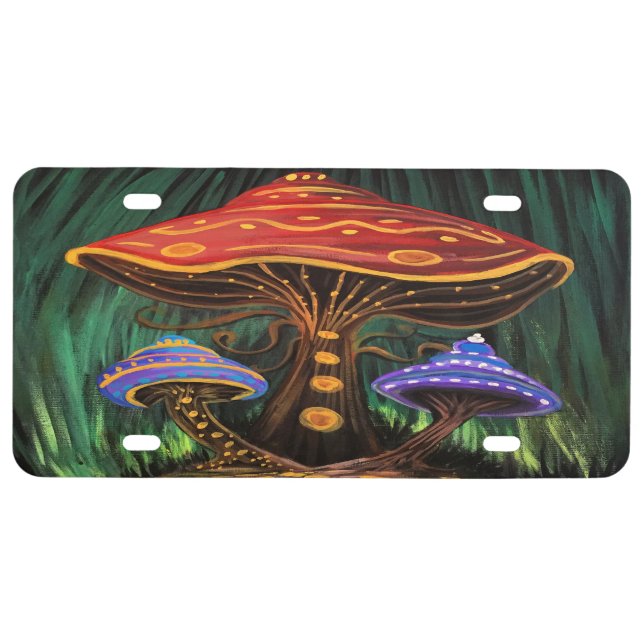 A Mushroom World License Plate (Front)
