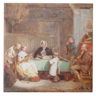 A Musical Evening (oil on canvas) 2 Ceramic Tile