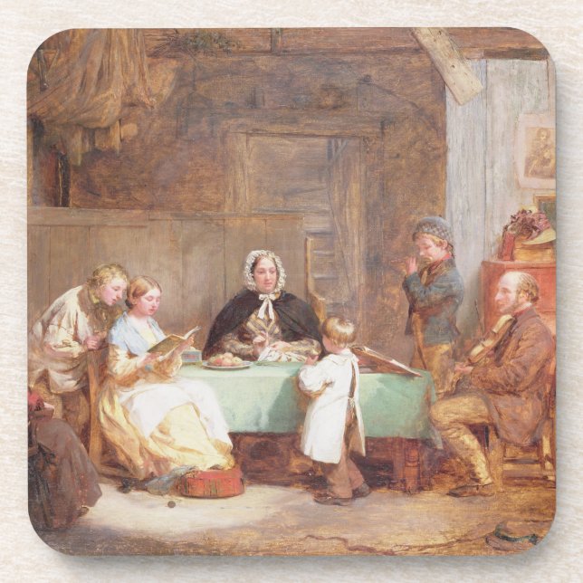 A Musical Evening (oil on canvas) 2 Coaster (Front)