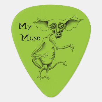 A Musical Goblin Called Itch Guitar Pick by colorwash at Zazzle