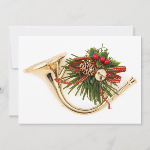 A musical instrument Christmas ornament Holiday Card