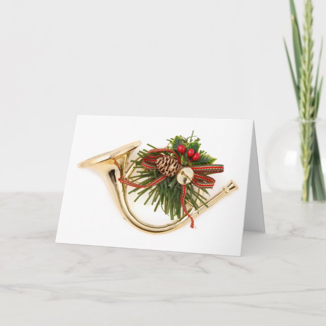 A musical instrument Christmas ornament Holiday Card (Front)