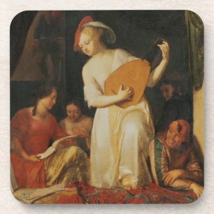 A Musical Party, 1681 Beverage Coaster