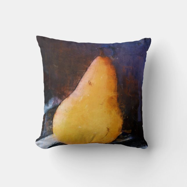 A Musical Pear Throw Pillow (Front)