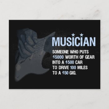 A Musician Is… Postcard by OutFrontProductions at Zazzle