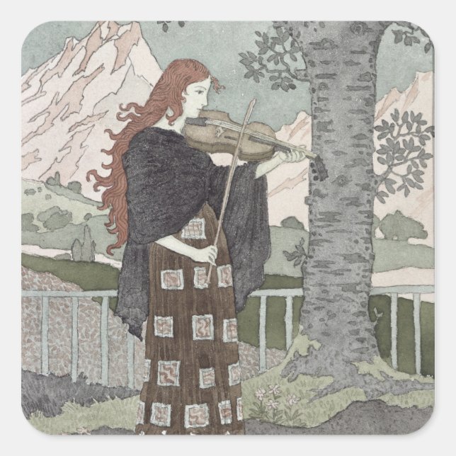 A Musician Square Sticker (Front)