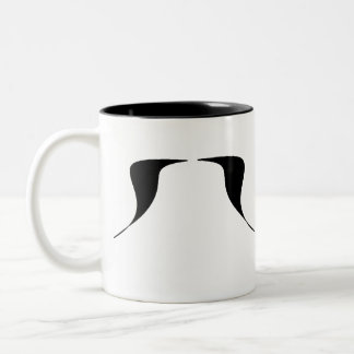 A Mustache a Day Two-Tone Coffee Mug