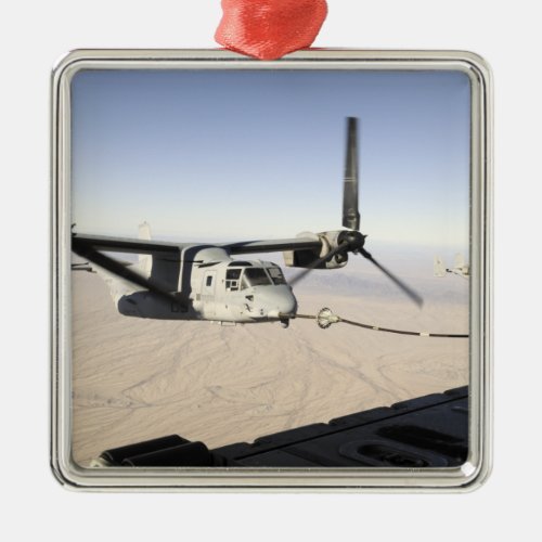 A MV_22 Osprey refuels midflight Metal Ornament