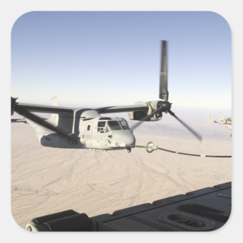A MV_22 Osprey refuels midflight Square Sticker