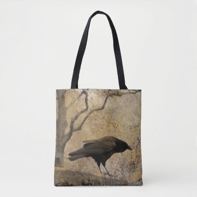 A Mysterious Raven Tote Bag (Front)
