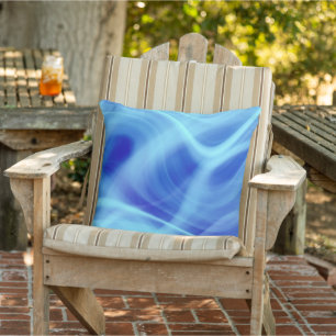 A Mystical Blue Fog  Outdoor Pillow