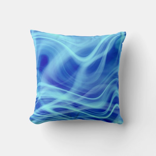 A Mystical Blue Fog  Throw Pillow (Front)