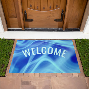 A Mystical Blue Fog Welcome Doormat