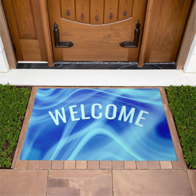 A Mystical Blue Fog Welcome Doormat (Outdoor)