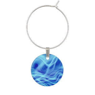 A Mystical Blue Fog Wine Charm
