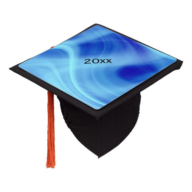 A Mystical Blue Fog Year Graduation Cap Topper (Angled)