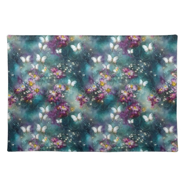 A Mystical Butterfly Series Design 11 Cloth Placemat (Front)
