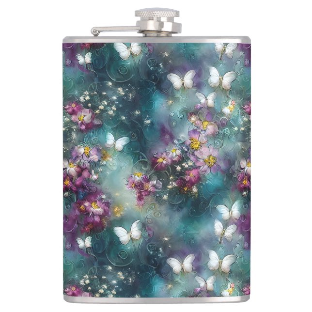 A Mystical Butterfly Series Design 11 Flask (Front)