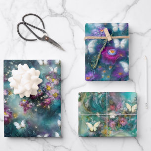 A Mystical Butterfly Series Design 11 Wrapping Paper Sheets