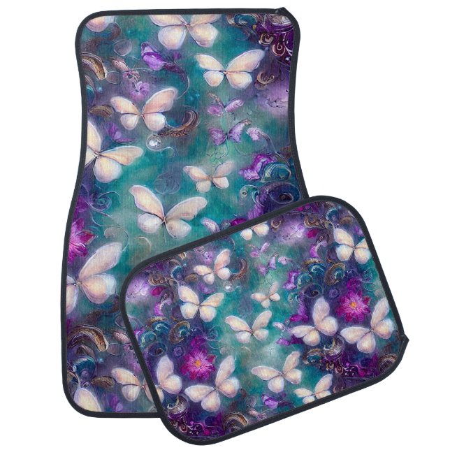 A Mystical Butterfly Series Design 1 Car Floor Mat (Set)