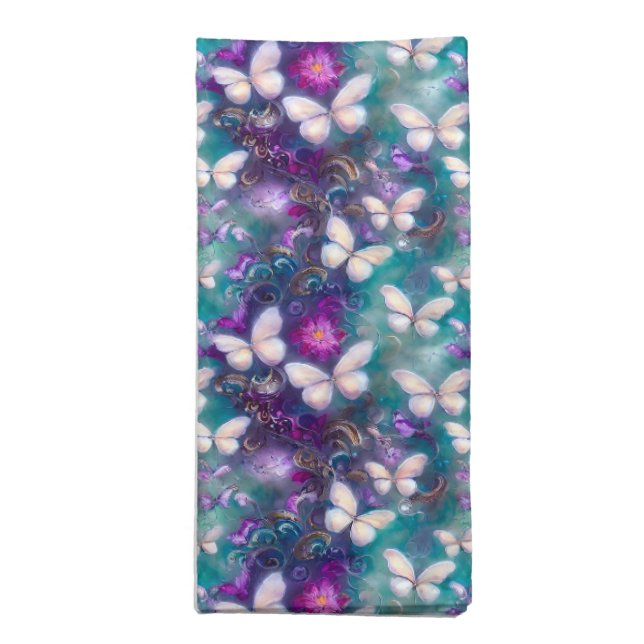 A Mystical Butterfly Series Design 1 Cloth Napkin (Folded)