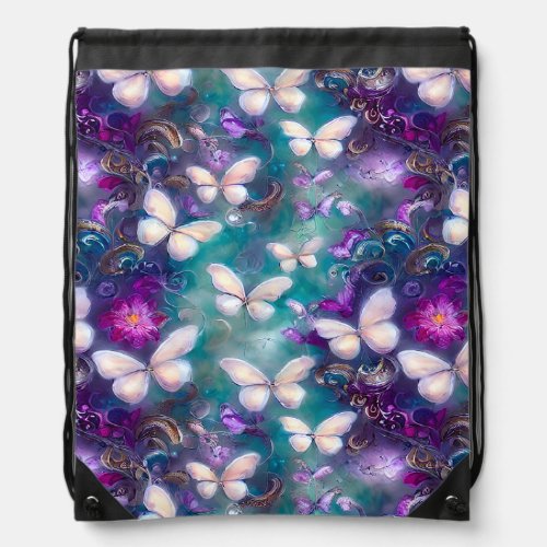 A Mystical Butterfly Series Design 1 Drawstring Bag