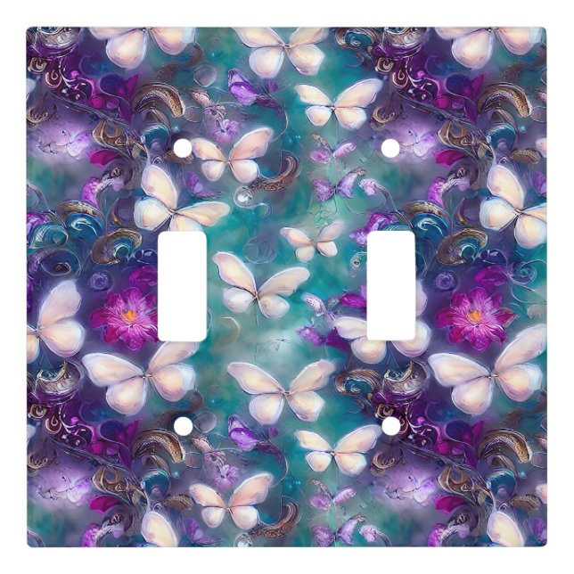 A Mystical Butterfly Series Design 1 Light Switch Cover (Front)