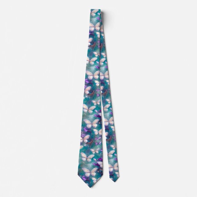 A Mystical Butterfly Series Design 1 Neck Tie (Front)