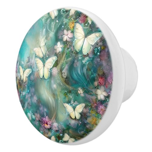 A Mystical Butterfly Series Design 3 Ceramic Knob