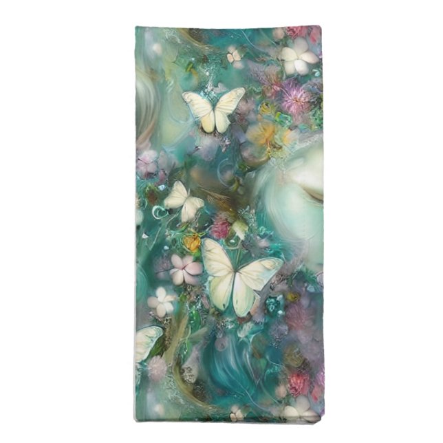 A Mystical Butterfly Series Design 3 Cloth Napkin (Folded)