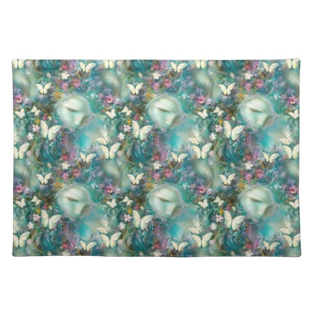 A Mystical Butterfly Series Design 3 Cloth Placemat (Front)