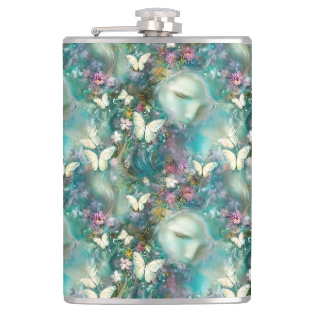 A Mystical Butterfly Series Design 3 Flask (Front)