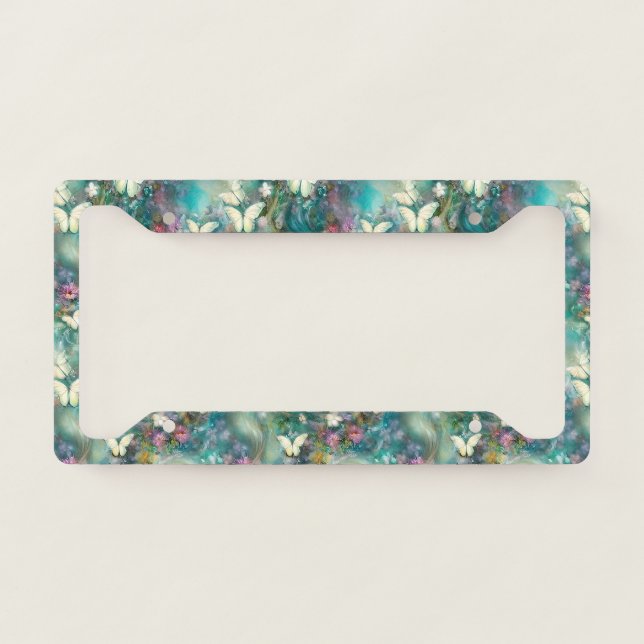 A Mystical Butterfly Series Design 3 License Plate Frame (Front)