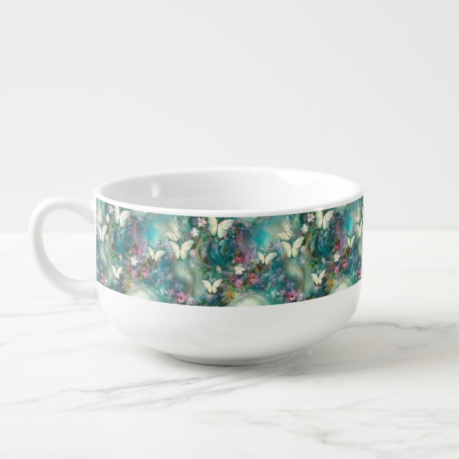 A Mystical Butterfly Series Design 3 Soup Mug (Right)