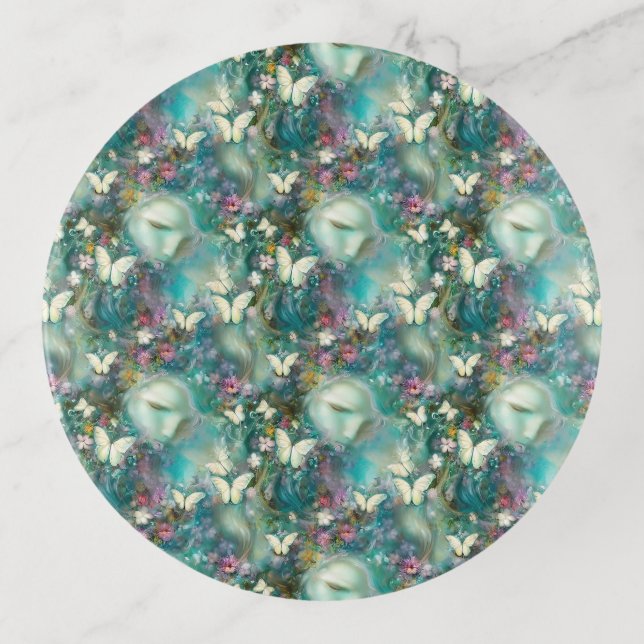 A Mystical Butterfly Series Design 3 Trinket Tray (Front)