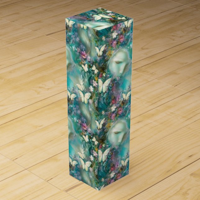 A Mystical Butterfly Series Design 3 Wine Box (Front)
