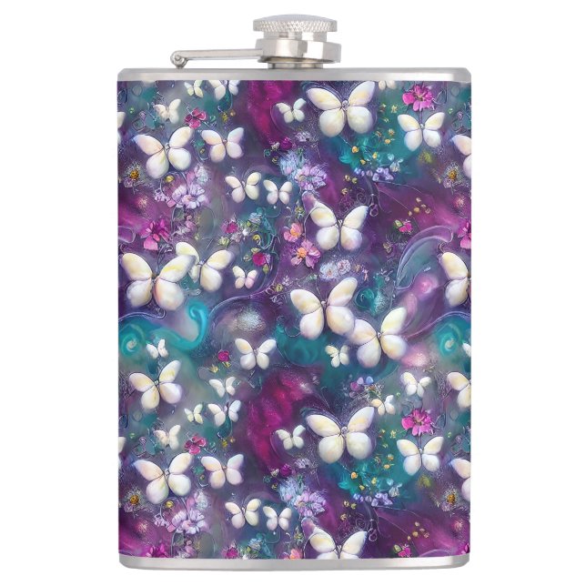 A Mystical Butterfly Series Design 5 Flask (Front)