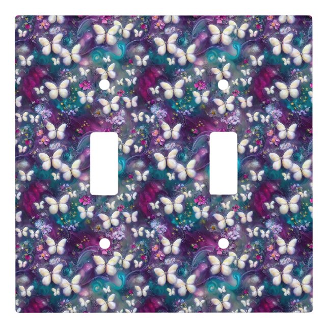 A Mystical Butterfly Series Design 5 Light Switch Cover (Front)