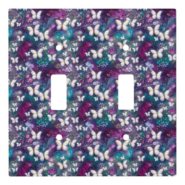 A Mystical Butterfly Series Design 5 Light Switch Cover (Front)