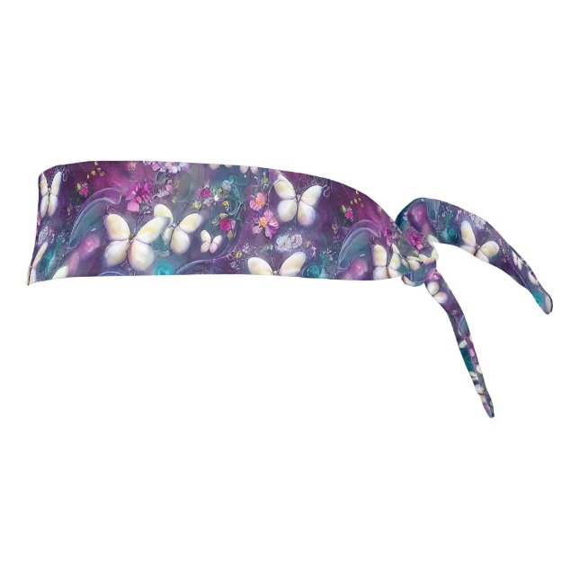 A Mystical Butterfly Series Design 5 Tie Headband (Rotate 90)